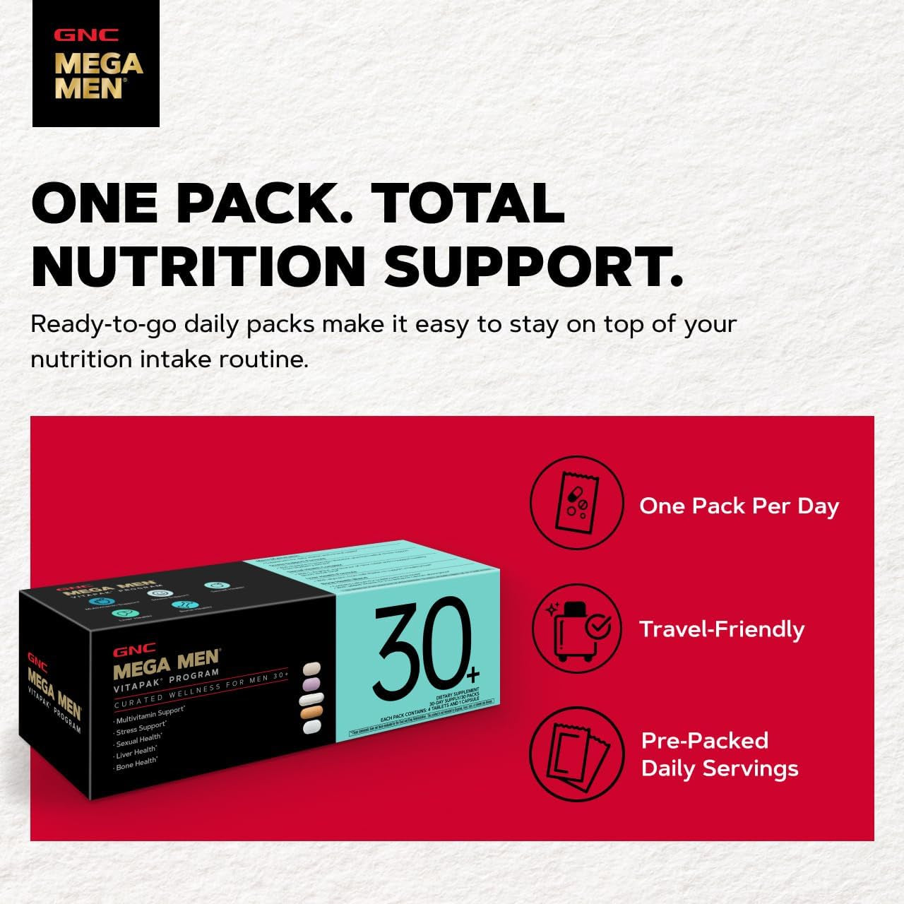 Men’s 30+ Daily Vitapak – 5-in-1 Multivitamins